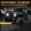 (2PCS/SET) 7 INCH 90W DOT APPROVED LED HEADLIGHTS WITH HALO RING DRL & HIGH LOW BEAM FOR JEEP WRANGLER JK TJ LJ CJ