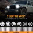 (2PCS/SET) 9 INCH 120W DOT APPROVED LED HEADLIGHTS WITH HALO RING DRL & HIGH LOW BEAM FOR 2018-2021 JEEP JL JLU GLADIATOR JT