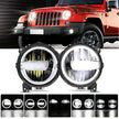(2PCS/SET) 9 INCH 120W DOT APPROVED LED HEADLIGHTS WITH HALO RING DRL & HIGH LOW BEAM FOR 2018-2021 JEEP JL JLU GLADIATOR JT