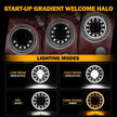 (2pcs/set)Starlight Flow Series 7 Inch 135W DOT Approved LED Headlights with DRL&Turn Signal High Low Beam for Jeep Wrangler JK TJ LJ CJ Land Rover Defender 90 1997-Black