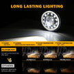 (2pcs/set)Starlight Flow Series 7 Inch 135W DOT Approved LED Headlights with DRL&Turn Signal High Low Beam for Jeep Wrangler JK TJ LJ CJ Land Rover Defender 90 1997-Silver