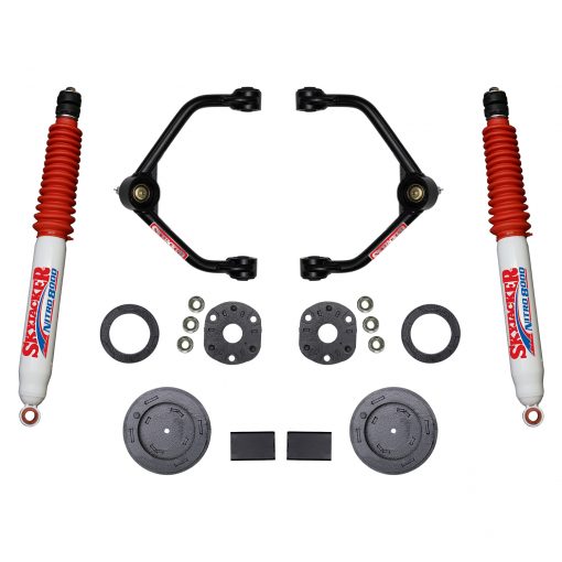 3 Inch Suspension Lift Kit With Front Strut Spacers Front Upper A-arms Rear Coil Spring Spacers Rear Bump Stop Spacers And Rear Nitro 8000 Shocks 2019-2021 Ram 1500 Skyjacker