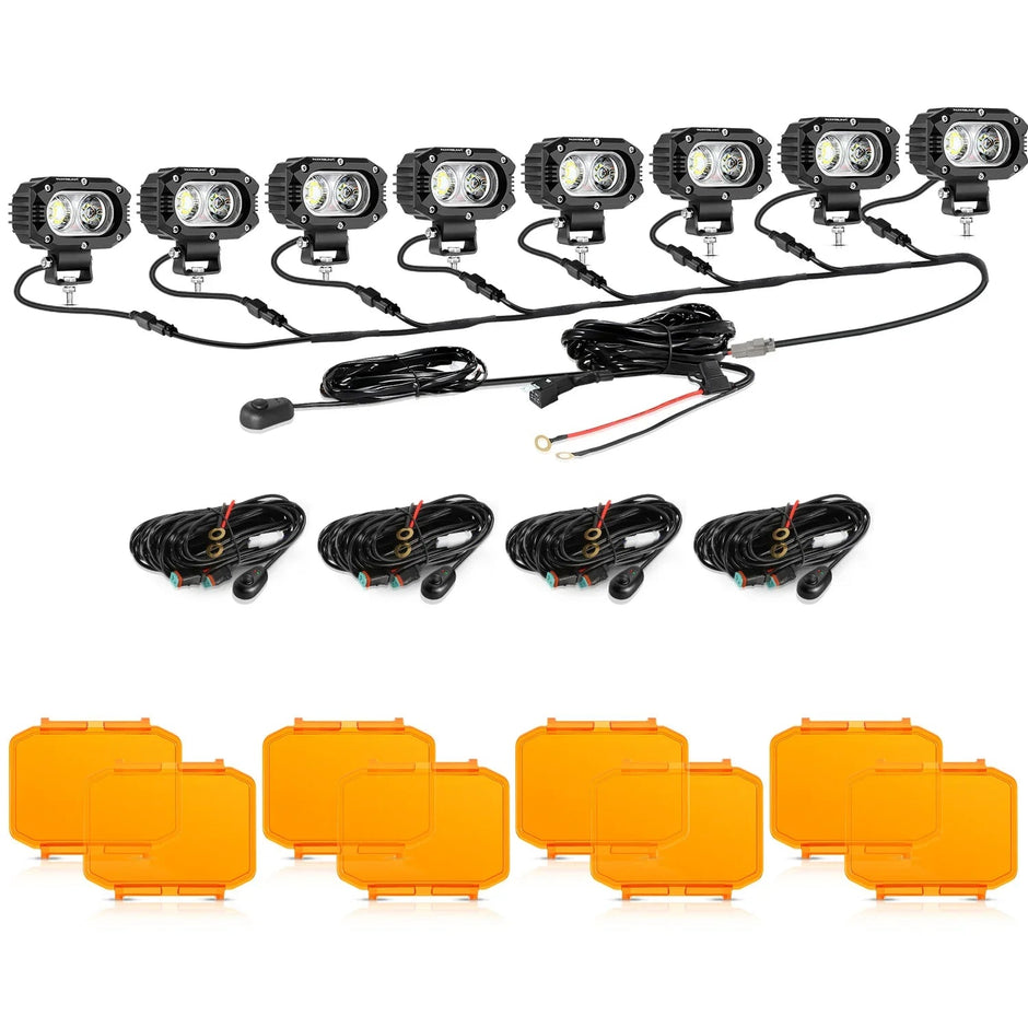 R4 Series | 4 Inch 60W Flood Beam LED Pods Light White Driving Light
