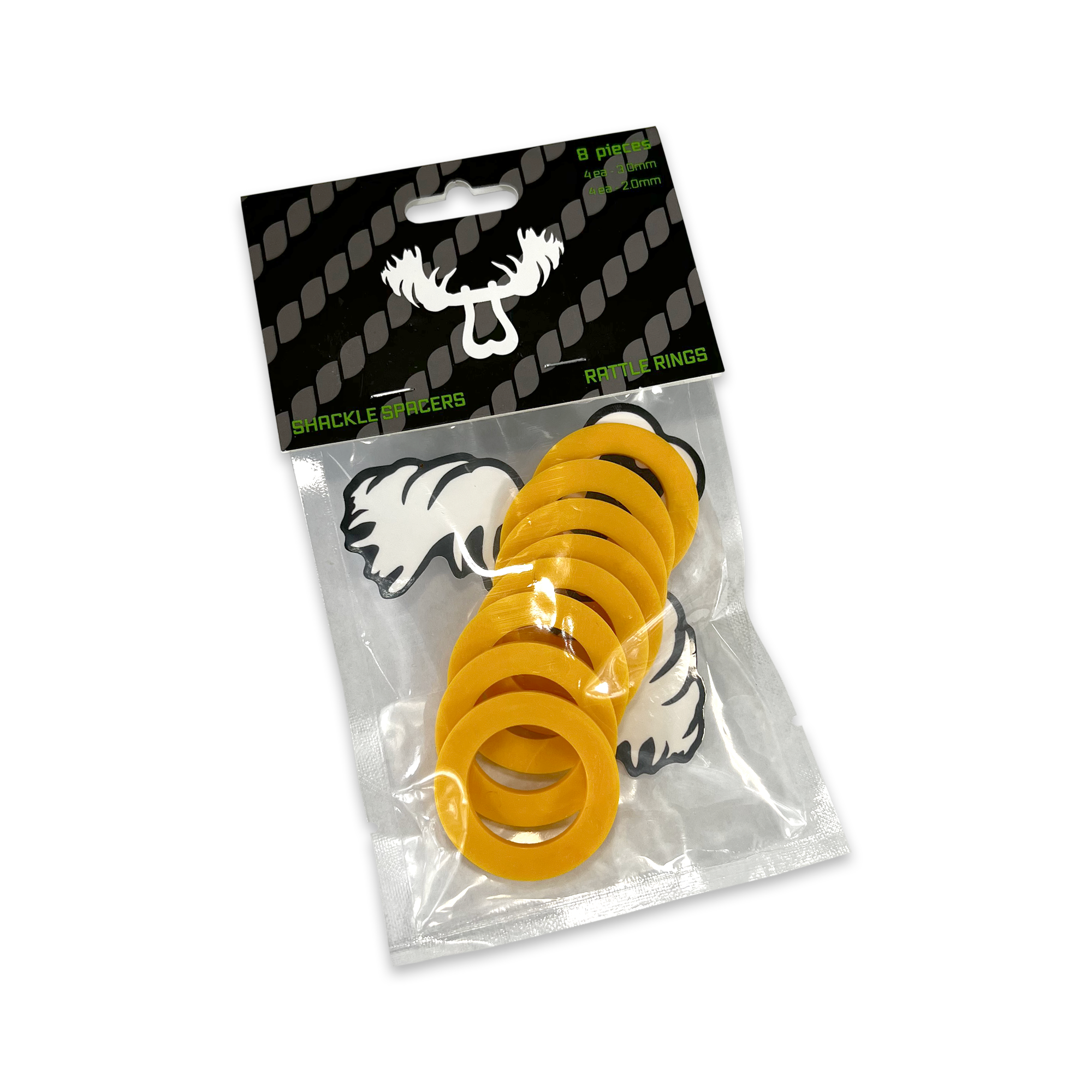 Moose Knuckle Offroad | Recovery Shackle Nylon Washer Isolator Spacers | Detonator Yellow Jeep Bumper Rattle Rings