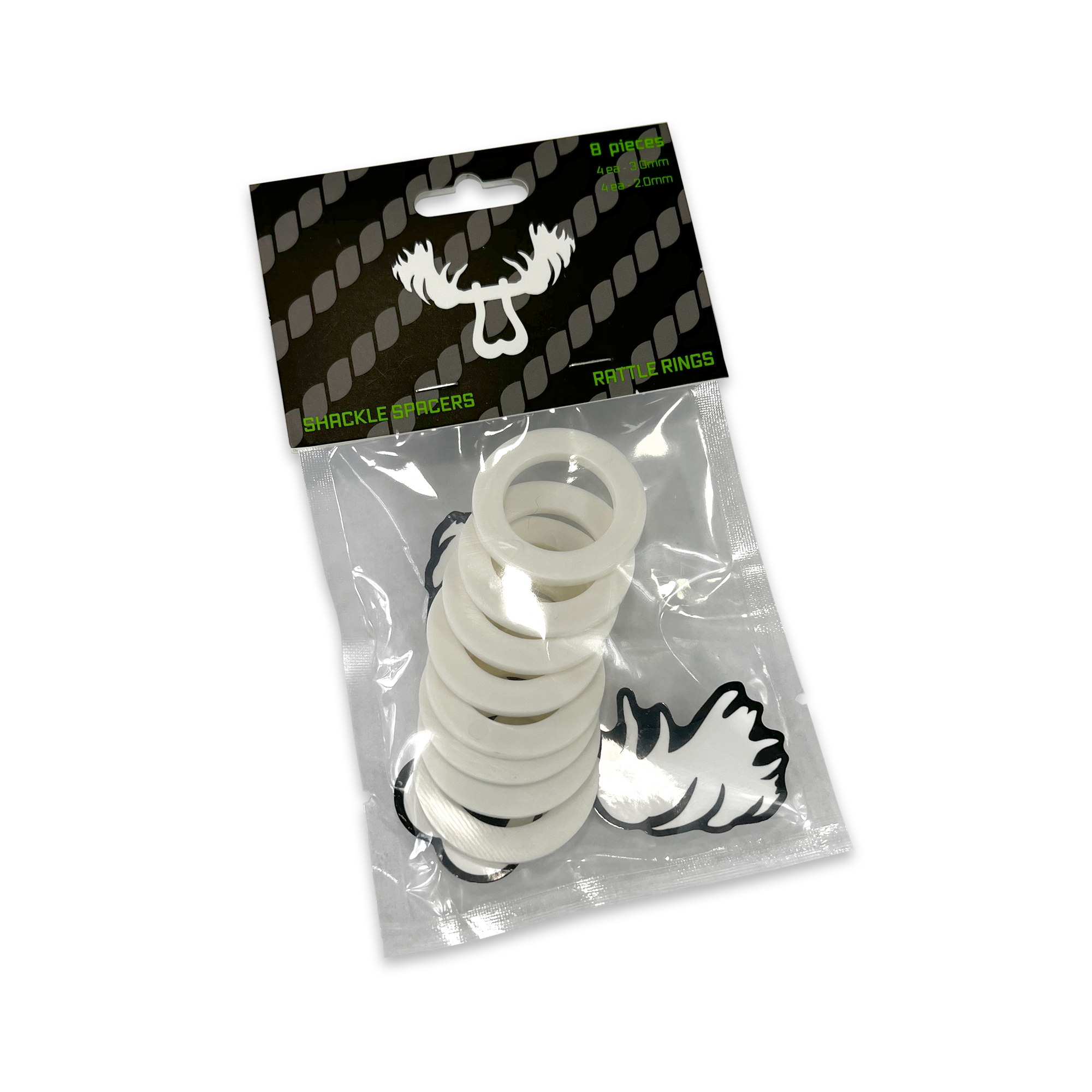 Moose Knuckle Offroad | Recovery Shackle Washer Isolator Spacers | Pure White Jeep Bumper Rattle Rings