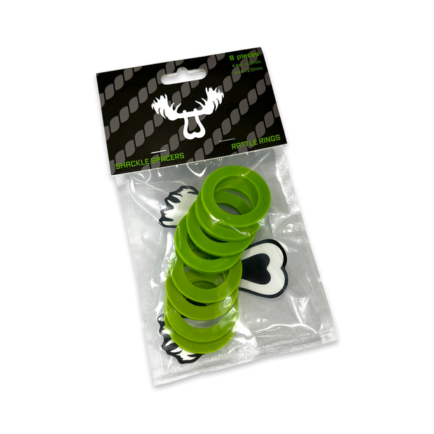 Moose Knuckle Offroad | Recovery Shackle Washer Isolator Spacers | Sublime Green Jeep Bumper Rattle Rings