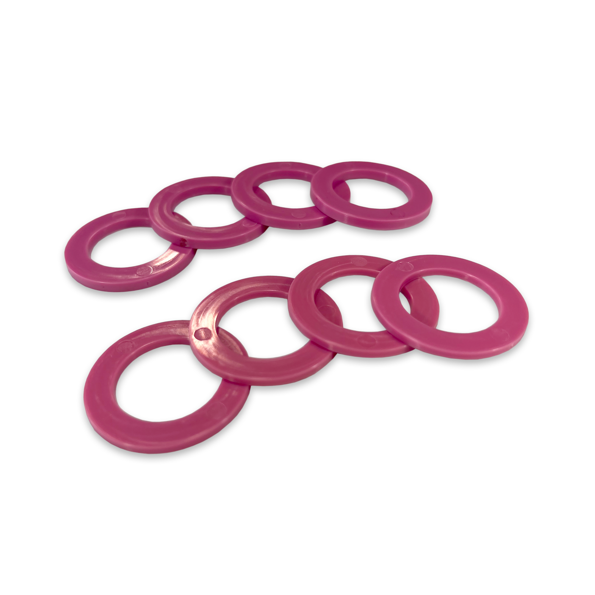 Pink Shackle Washers 3mm and 2mm Thick Isolators for Overland Recovery | Moose Knuckle Offroad Rattle Rings
