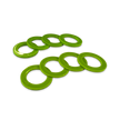 Green Shackle Washers 3mm and 2mm Thick Isolators for Overland Recovery | Moose Knuckle Offroad Rattle Rings