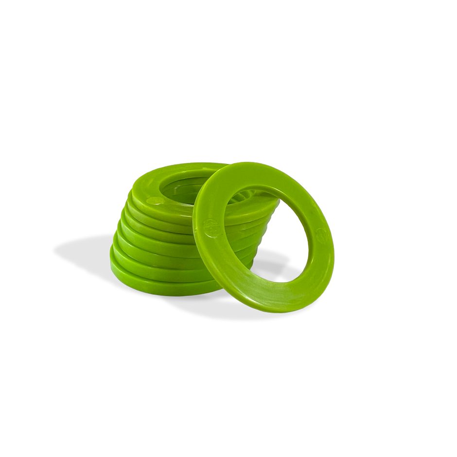 Moose Knuckle Offroad Recovery Gear | Green Shackle Isolators for Customer Bumpers and Towing | Anti Rattle Rings