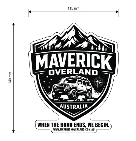 Maverick Overland "Road Ends" Sticker — Die Cut