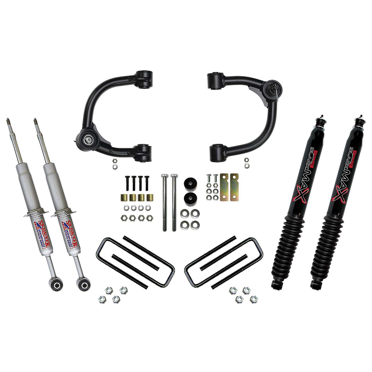 3 Inch Upper Control Arm Suspension Lift System with Front Struts Rear Leaf Springs and Black MAX Shocks 16-22 Toyota Tacoma Skyjacker - Image 2