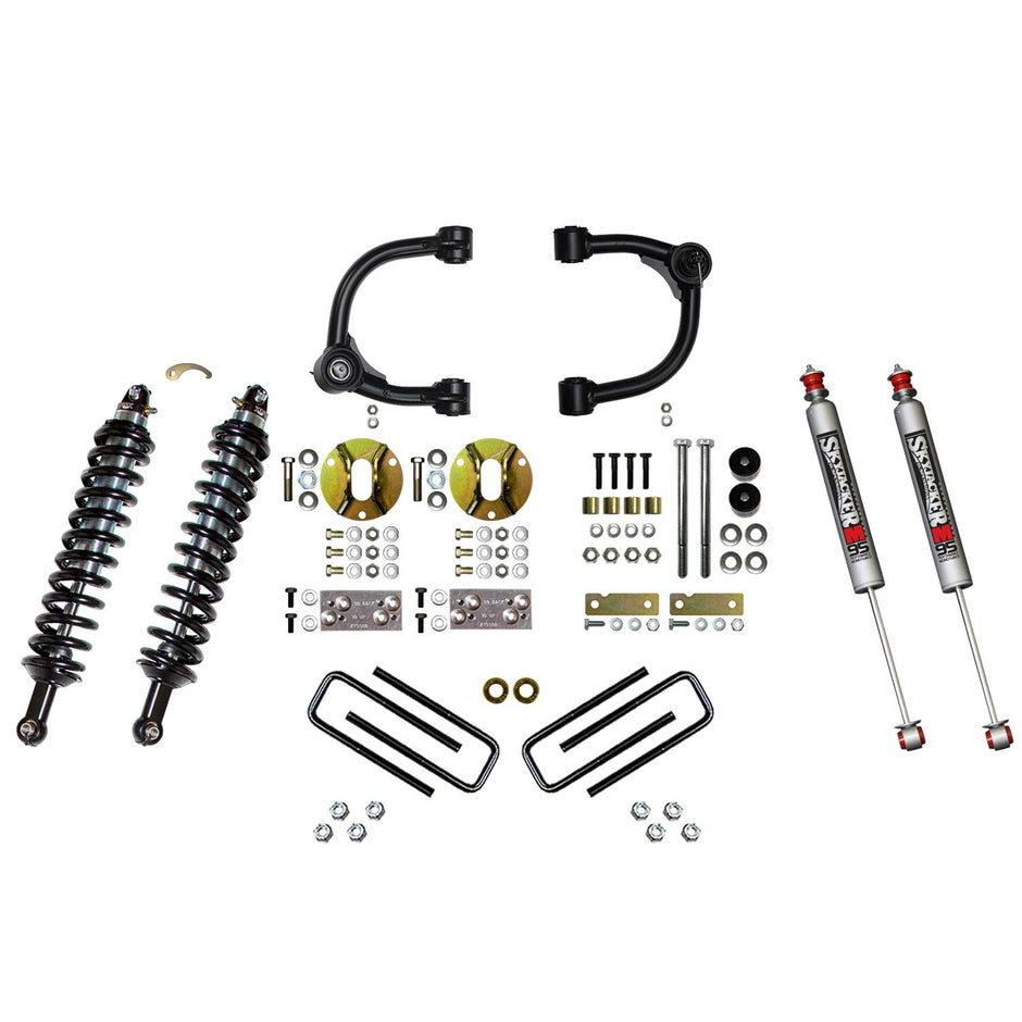 3 Inch Front Coilover Suspension Lift System with Front Upper Control Arms Rear Leaf Springs and Rear M95 Monotube Shocks 16-22 Toyota Tacoma Skyjacker - Image 2