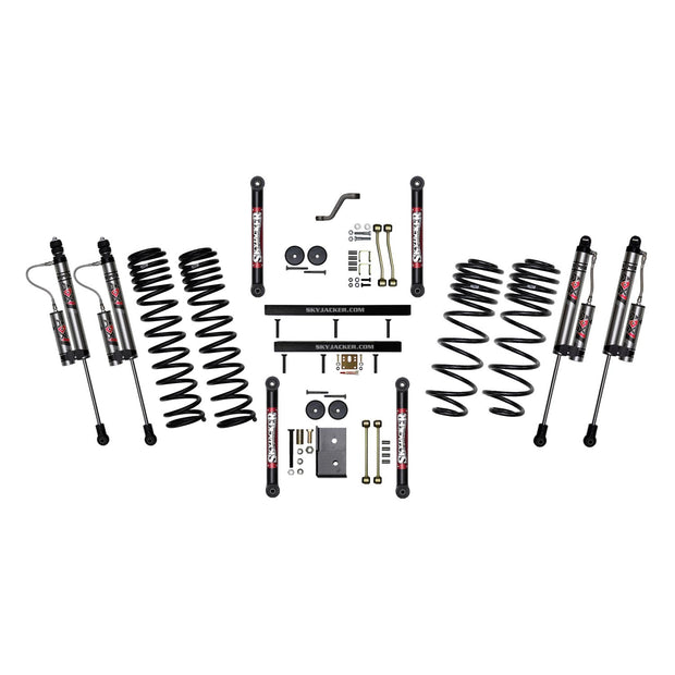 4 Inch Suspension Lift System With ADX 2.0 Remote Reservoir Shocks with Lower Links 97-02 Jeep Wrangler TJ Skyjacker