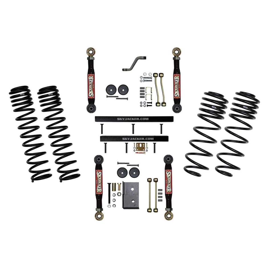 4 Inch Suspension Lift System With ADX 2.0 Remote Reservoir Shocks with Lower Flex Links 97-02 Jeep Wrangler TJ Skyjacker - Image 2