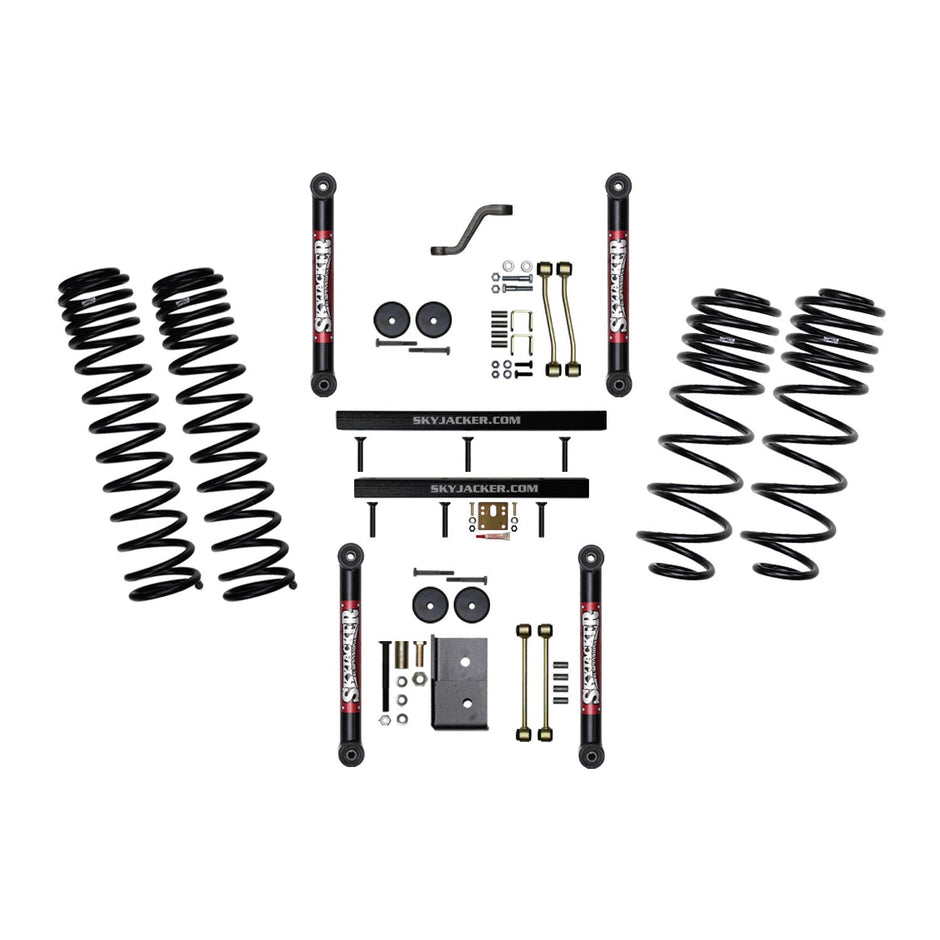 4 Inch Suspension Lift System With ADX 2.0 Remote Reservoir Shocks with Lower Links 97-02 Jeep Wrangler TJ Skyjacker - Image 2