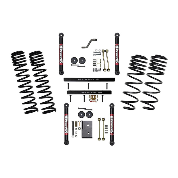 4 Inch Suspension Lift System With ADX 2.0 Remote Reservoir Shocks with Lower Links 97-02 Jeep Wrangler TJ Skyjacker - Image 2