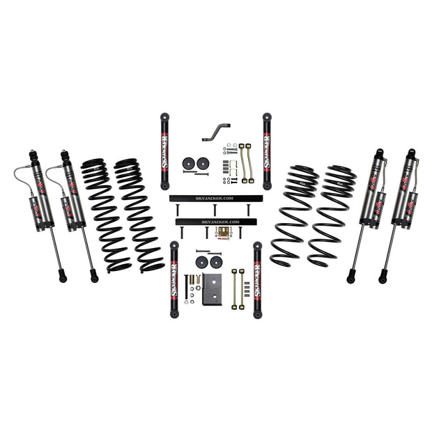 4 Inch Suspension Lift System With ADX 2.0 Remote Reservoir Shocks with Lower Links 03-06 Jeep Wrangler TJ Skyjacker