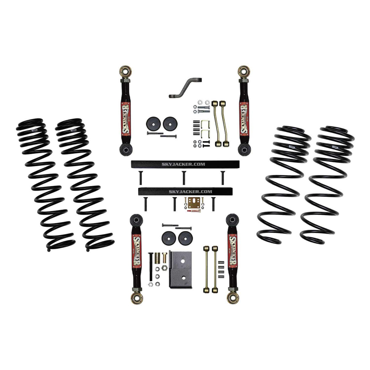 4 Inch Suspension Lift System With ADX 2.0 Remote Reservoir Shocks with Lower Flex Links 03-06 Jeep Wrangler TJ Skyjacker - Image 2