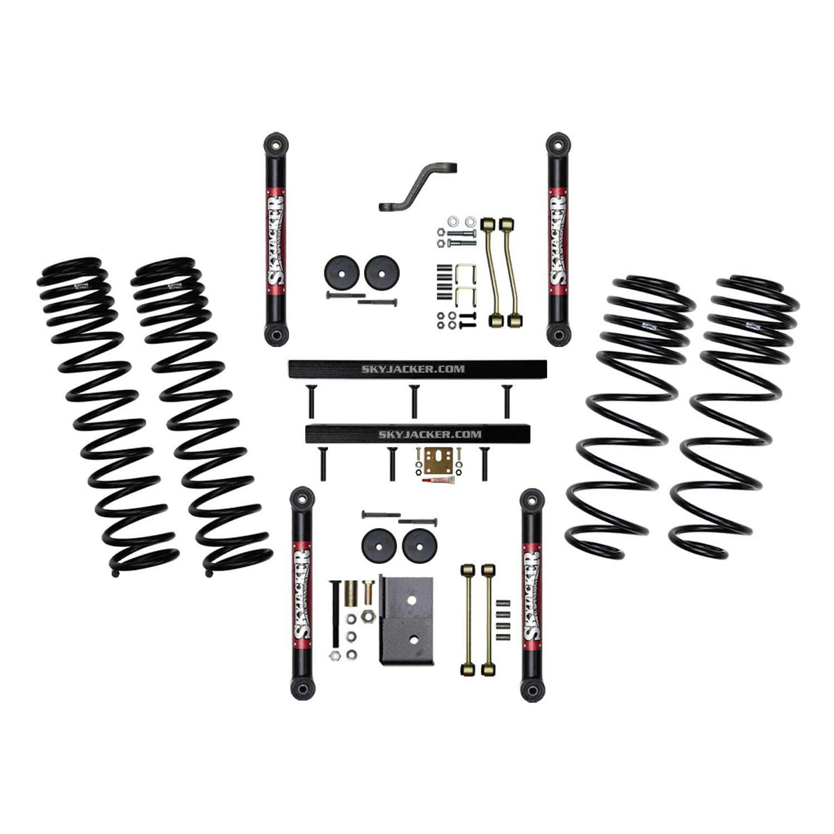 4 Inch Suspension Lift System With ADX 2.0 Remote Reservoir Shocks with Lower Links 03-06 Jeep Wrangler TJ Skyjacker - Image 2