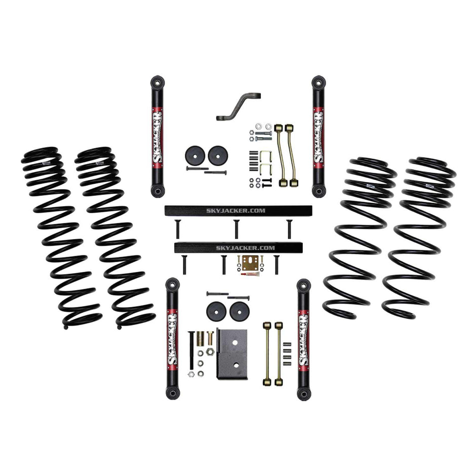 4 Inch Suspension Lift System With ADX 2.0 Remote Reservoir Shocks with Lower Links 03-06 Jeep Wrangler TJ Skyjacker - Image 2