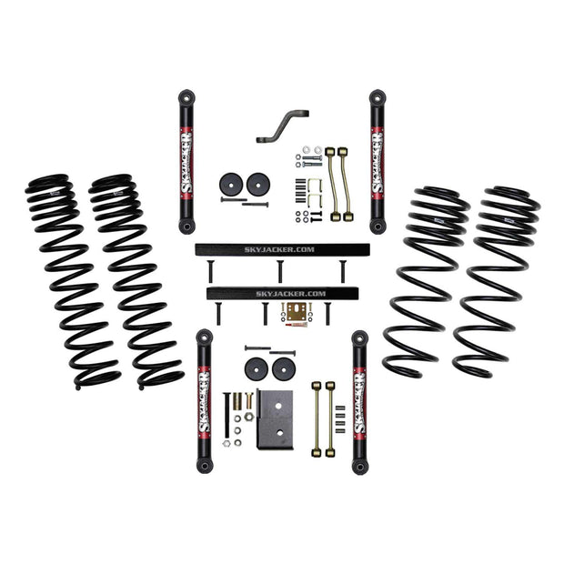 4 Inch Suspension Lift System With ADX 2.0 Remote Reservoir Shocks with Lower Links 03-06 Jeep Wrangler TJ Skyjacker - Image 2