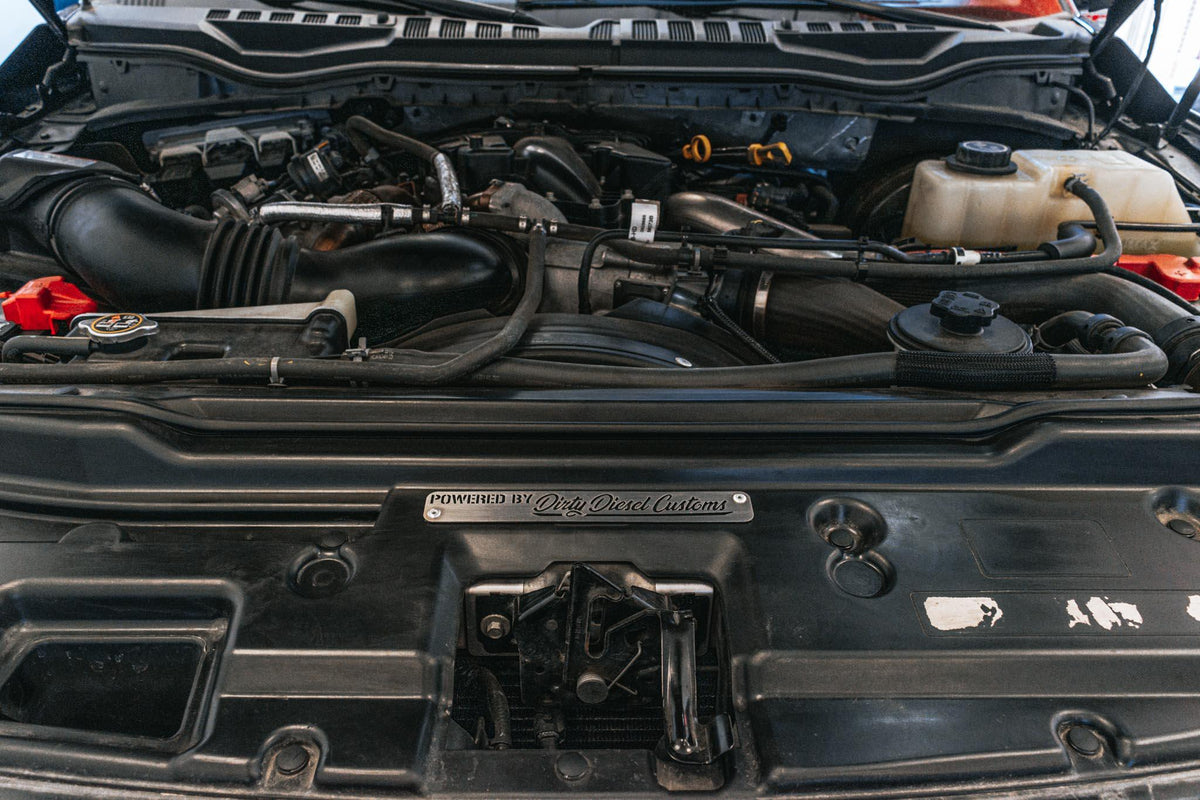 Universal Powered By Dirty Engine Placard