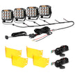 V-MAX Series | 7 Inch 228W 26100LM Combo Beam Side Shooter LED Square Pod Lights with Amber DRL&Backlight