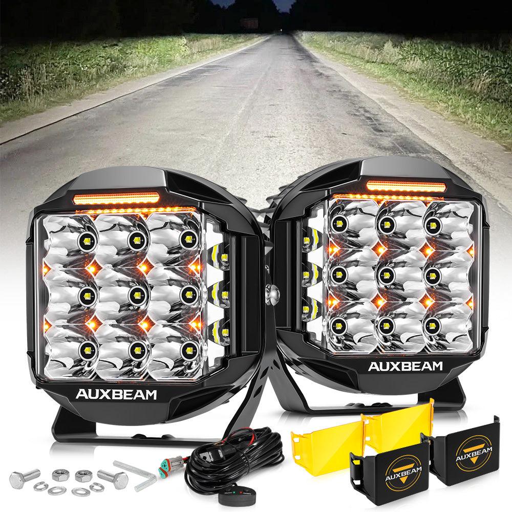 V-MAX Series | 7 Inch 228W 26100LM Combo Beam Side Shooter LED Round Driving Lights with Amber DRL&Backlight