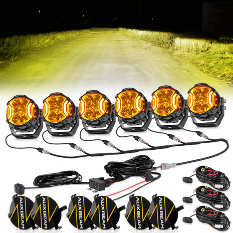 V-ULTRA Series | 3 Inch 108W LED Side Shooter Amber Pod Lights with Amber DRL