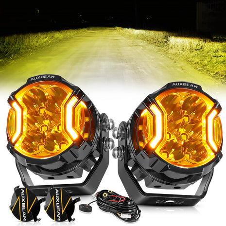 V-ULTRA Series | 3 Inch 108W LED Side Shooter Amber Pod Lights with Amber DRL