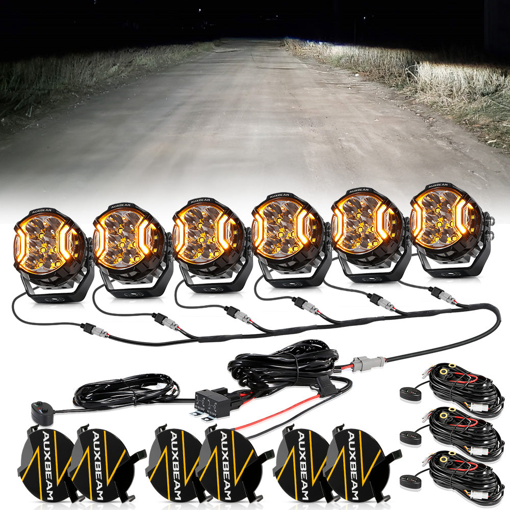 V-ULTRA Series | 3 Inch 108W LED Side Shooter White Pod Lights with Amber DRL
