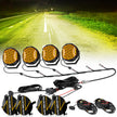 V-ULTRA Series | 7 Inch 226W LED Side Shooter Amber Pod Lights with Amber DRL