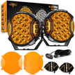 V-ULTRA Series | 7 Inch 226W LED Side Shooter Amber Pod Lights with Amber DRL