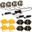 V-ULTRA Series | 3 Inch 108W LED Side Shooter White Pod Lights with Amber DRL