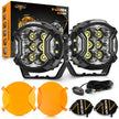 V-ULTRA Series | 3 Inch 108W LED Side Shooter White Pod Lights with Amber DRL