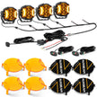 V-ULTRA Series | 3 Inch 108W LED Side Shooter Amber Pod Lights with Amber DRL