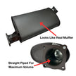 Redback Extreme Duty Straight Piped Muffler (Offset/Offset, 5in Round) - XM00073-ST