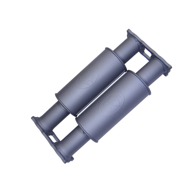 Redback Extreme Duty Twin Centre/Centre 5in Round Resonator Muffler Assembly - XR00671