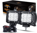 4 inch Classic-SM Series Dual Row LED Pod Lights Flood Beam & A-Pillar Mounting Bracket for 2016-2021 Yamaha YXZ 1000R models