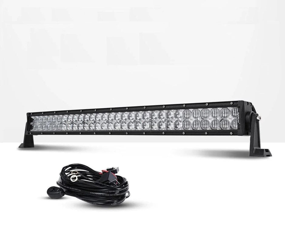 22 Inch-52 Inch 5D Series Straight/Curved Combo Beam Double Row LED Light Bar for Chevy Tahoe