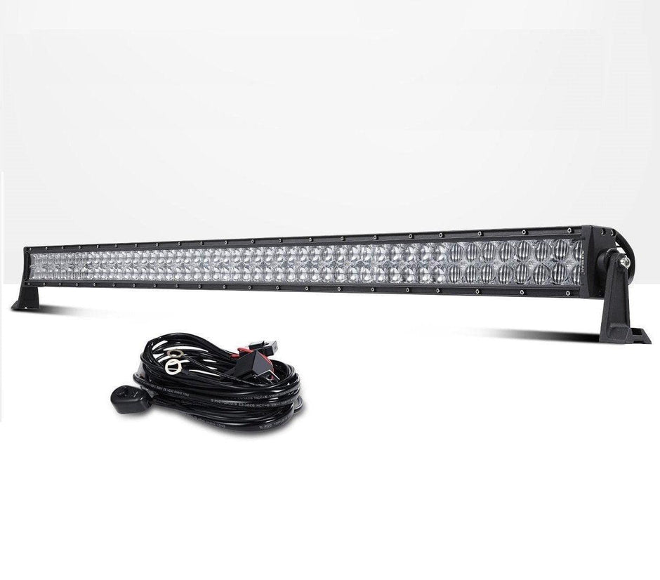 22 Inch-52 Inch 5D Series Straight/Curved Combo Beam Double Row LED Light Bar for Chevy Tahoe