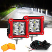 3 Inch 40W LED Pods Light Spot/Flood Multicolor frame with wiring harness for SUV ATV UTV Trucks Pickup Boat