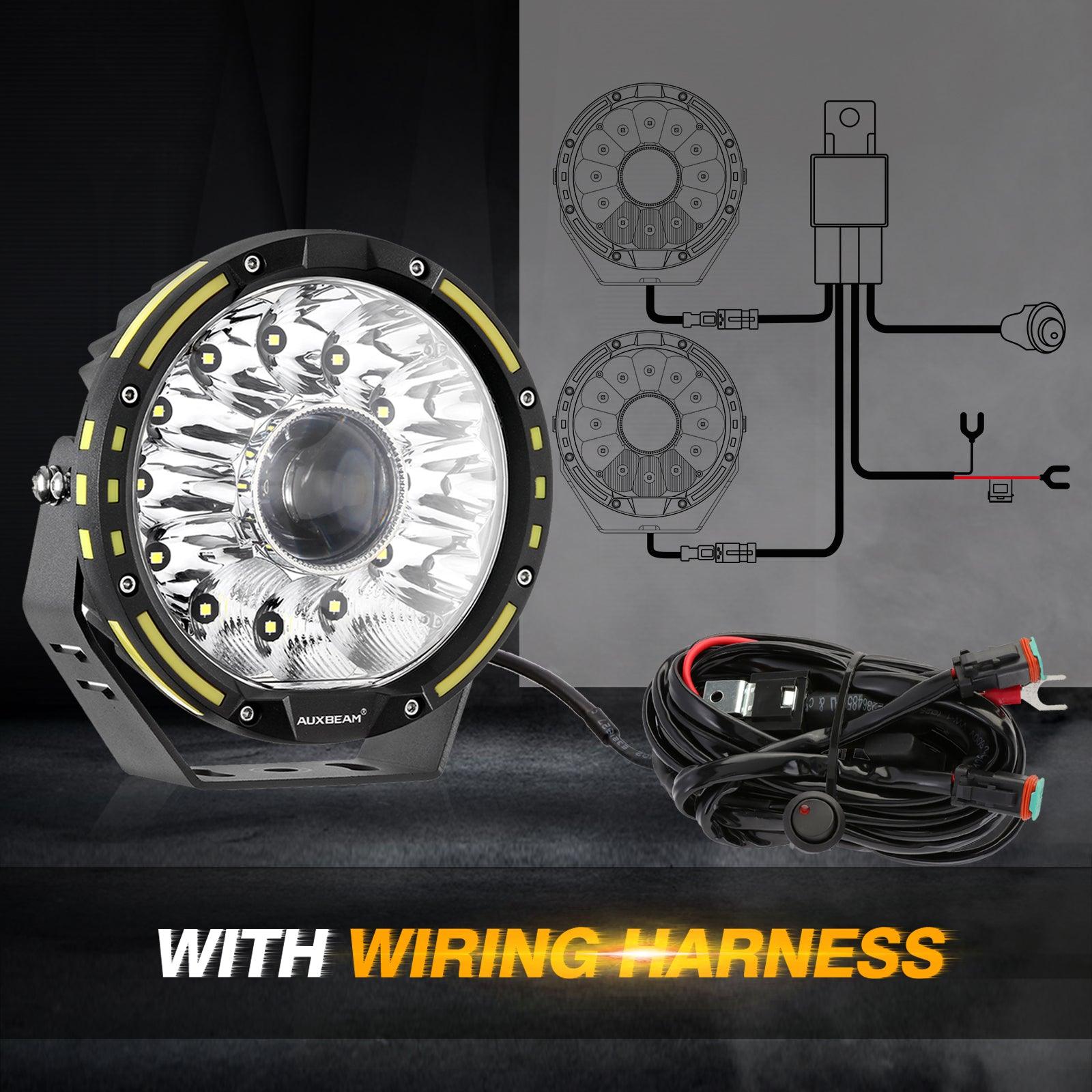 (2pcs/4pcs set) 7 Inch 230W 33332LM 360-PRO Series Custom Lens Offroad LED Driving Lights for 2008 Chevy Silverado 1500 Chevy Silverado 2500 3500