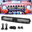 NEW 5D-PRO Series Spot Led Light Bars with DT Wiring Harness Kit For JEEP