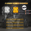 (2 Leads 16AWG) DT Connector LED Light Bar Wiring Harness Kit with Fuse 12V 40A Relay ON/OFF Switch