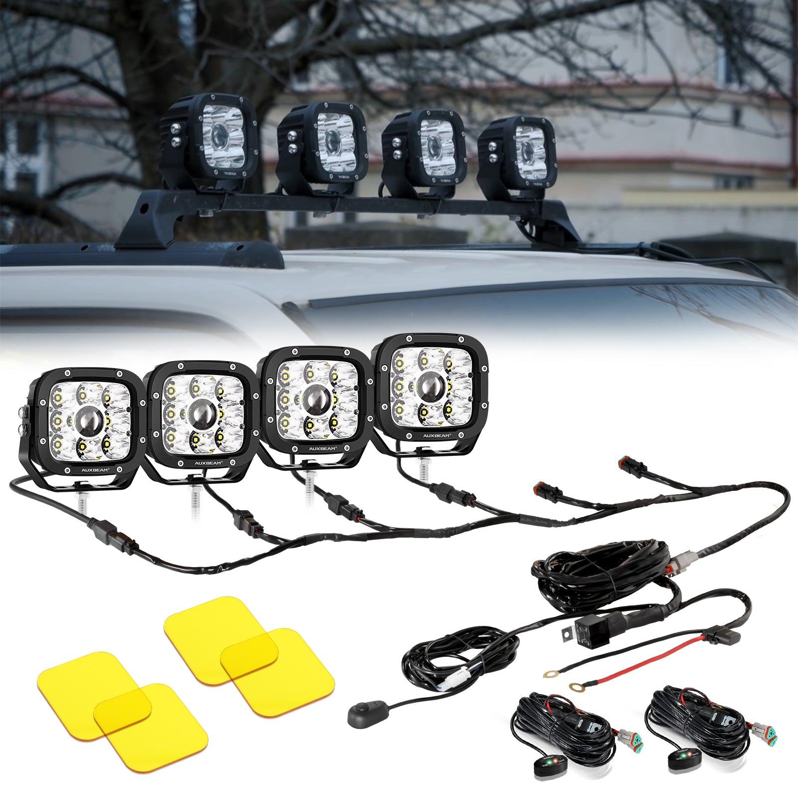 5 Inch 110W White/Amber Spot Light LED Driving Lights for Dodge Ram 1500/2500/3500