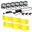 V-MAX Series | 5 Inch 168W 16440LM Combo Beam Side Shooter LED Round Pod Lights with Amber DRL