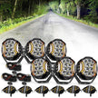 V-ULTRA Series  3/5/7/9 Inch LED Side Shooter Amber/White Pod Lights with Amber DRL