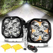 XP-ULTRA Series 4.5 Inch LED Pod Lights Off Road Lights with Amber DRL