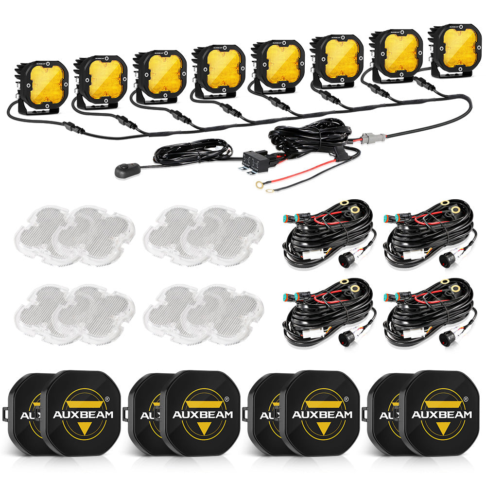 XP-ULTRA Series 3 Inch 80W 9600LM LED Pods Lights White&Amber